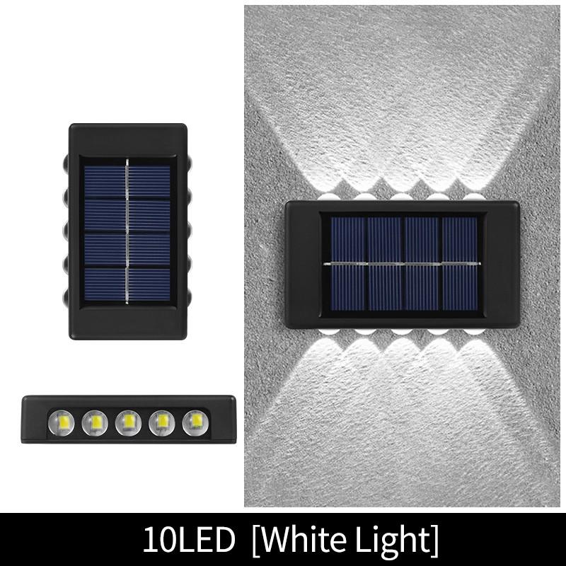 4/6/10 LED Solar Wall Lamp Outdoor Waterproof Up And Down Luminous Lighting Garden Decoration Solar Lights Stairs Fence Sunlight Lamp