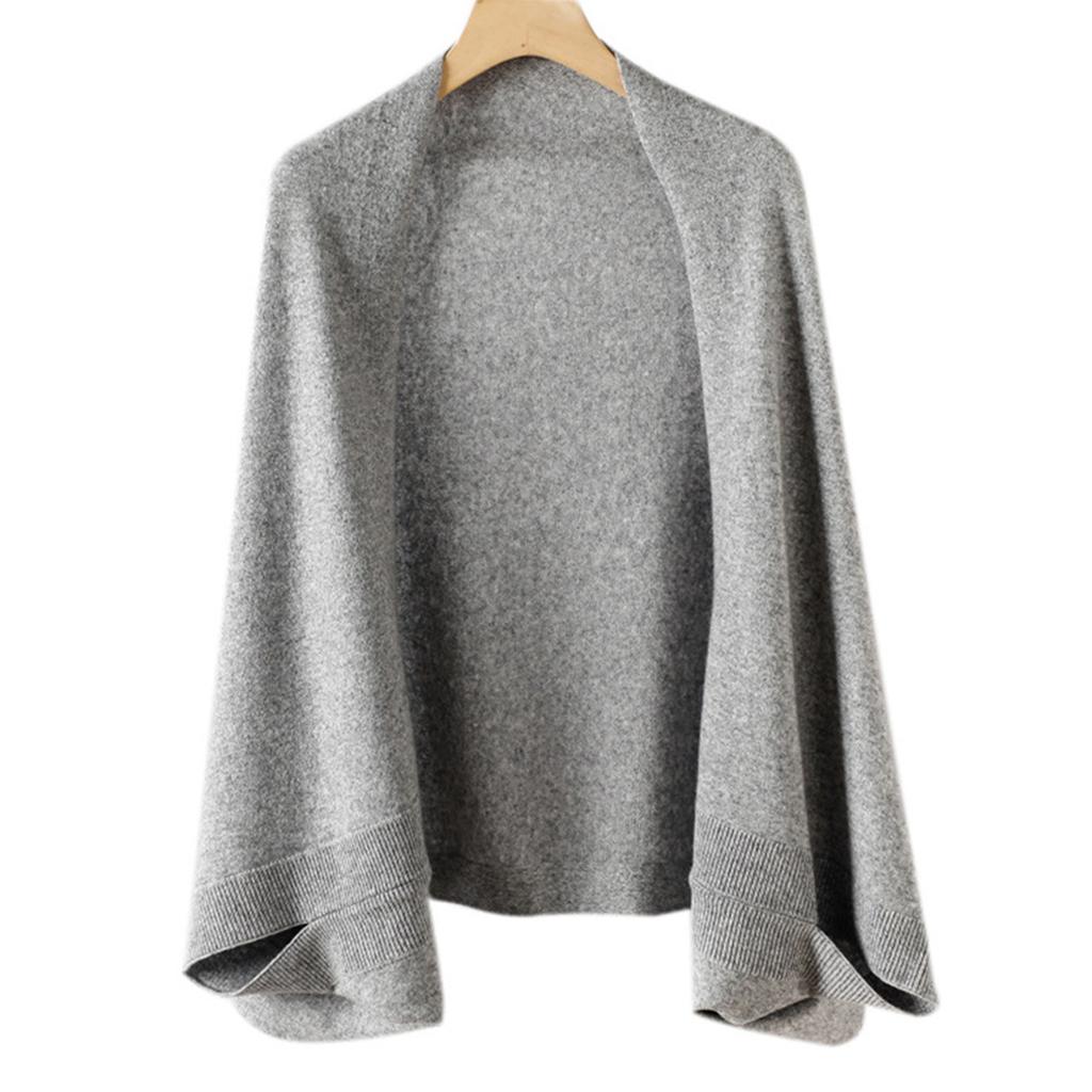 Ladies' Fashionable Cashmere Shawl Paired With Warm, Fashionable And Stylish High-end Knitted Cape Dual-use Scarf