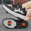 Adult Low-top Roller Skates Four-wheel Balance Toy Shoes Teenagers Birthday Gift Parkour Sports Shoes