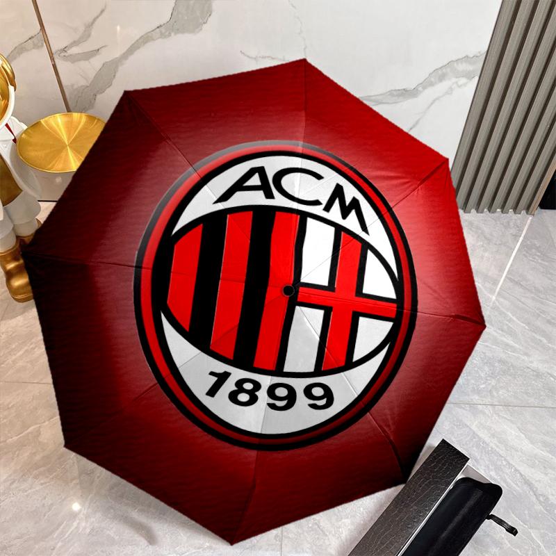 A-AC Milan Umbrella with Automatic Open/Close & Self-8-Rib Heavy-Duty Umbrella, Compact Travel Umbrella Suitable for Outdoor
