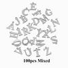 100pcs Randomly Stainless Steel Gold Color Letter Charm A-Z Alphabet Beads Pendants for DIY Bracelet Jewelry Necklace Making