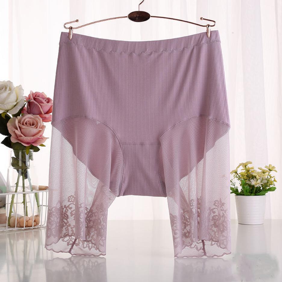 Plus Size Safety Short Pants Women Summer Seamless Under Skirt Pants Anti Chafing Female Sexy Lace Women