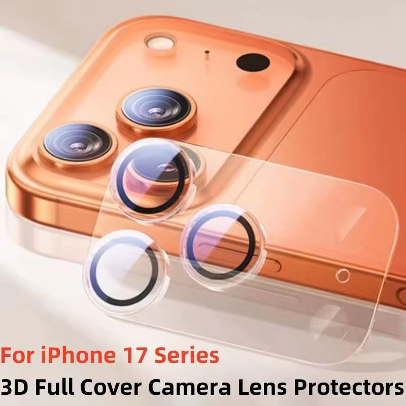 3D Curved Camera Lens Glass For iPhone 17 Pro Max 17 Air 16 15 14 13 12 11 Pro Max Plus Mini Full Cover Camera Lens Protector for iPhone Lens Glass