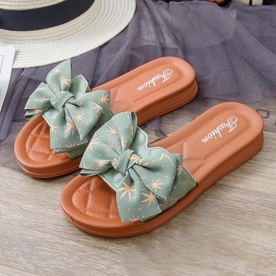 Женские летние износостойкие нескользящие повседневные туфли Design Fresh Bow Slippers