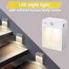 Светодиодный датчик движения, ночник, автоматическое включение/выключение, датчик движения человека, лампа для кухни, лестницы, гардероба, ночное интеллектуальное освещение