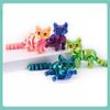 Игрушка-кошка, напечатанная на 3D-принтере, Подвижная кошка с гибкими суставами, Снятие стресса, Настольный питомец, Фиджет-игрушка для игры и демонстрации, Детский подарок