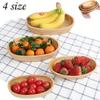 1pc Home Creative Kitchen Storage Tray Log Dried Fruit Plate Snack Fruit Tray Room Finishing Organization