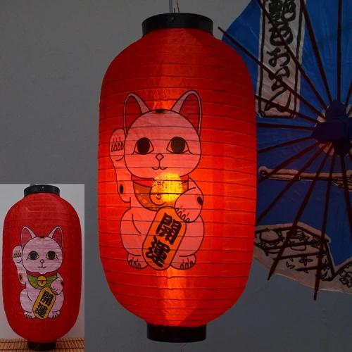 Водонепроницаемые фонарики Lucky Cat в японском стиле Саке Изакая Суши Ламиан Лапша Кухня Ресторан Реклама Праздник Декоративный