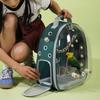 Переноска для птиц Рюкзак для птиц с жердочкой, веревкой и поддоном для попугая, волнистого попугайчика, ара, кореллы Акриловая клетка для питомца Портативная сумка для птиц
