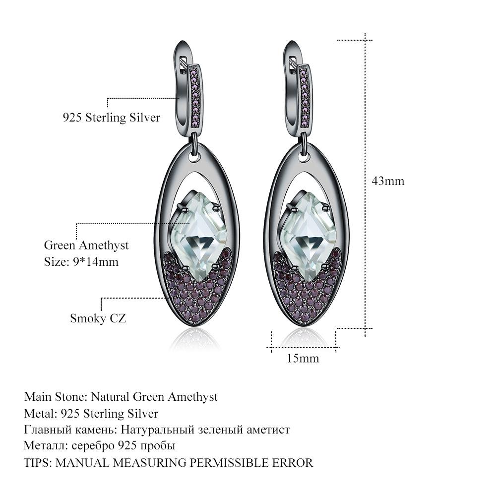 Оригинальные дизайнерские серьги итальянского мастерства, ювелирные изделия из серебра 925 пробы, инкрустированные драгоценными камнями цитрина натурального цвета, серьги