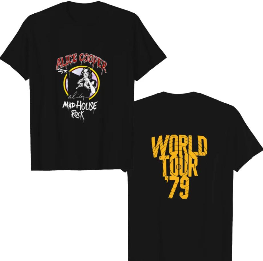 Alice Cooper Madhouse of Rock 1979 World Tour Horror T-Shirt Tshirt Unisex T-Shirt