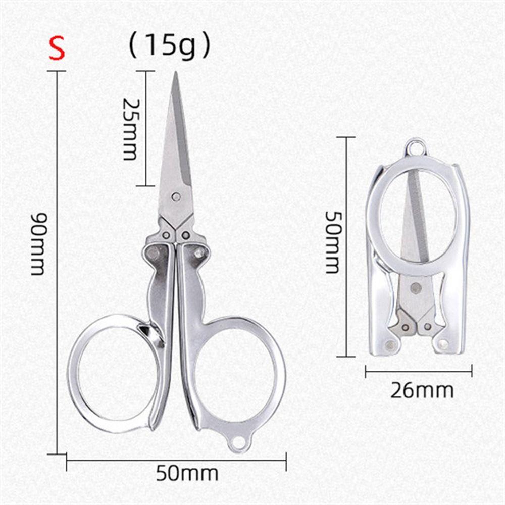 Crafts Pocket Foldable Stainless Steel Fishing Scissors Folding Scissors Embroidery Small Scissors