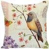 Деревенский стиль, сельский цветок и птица, чехол для дивана, наволочка, льняной весенний чехол для подушки, чехол для автомобильной талии, спинки
