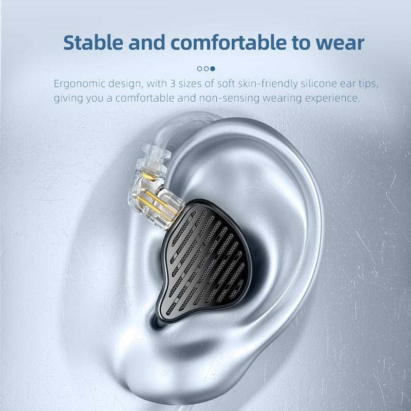 Наушники-вкладыши KZ X HBB PR2 с плоским драйвером, 13,2 мм, большие рупорные динамики HiFi, наушники-вкладыши с басами, спортивная проводная гарнитура