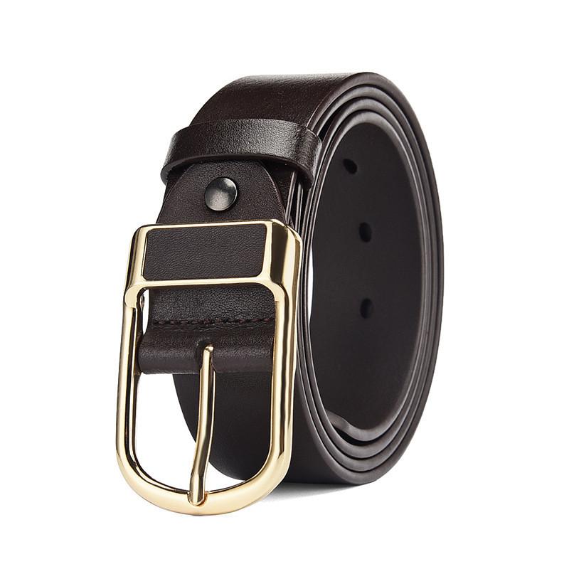 Men Leather Pu Belt With Alloy Pin Closure For Business And Activities Leisure