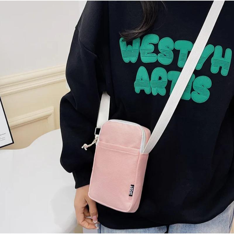Mobile Phone Bag Women's Single Shoulder Crossbody Bag Coin Purse Nylon Handbag Minimalist Small Cell Phone Pouch