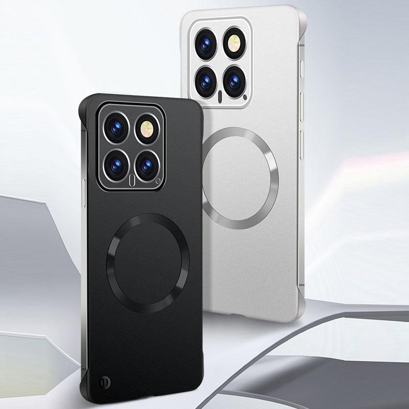 For Magsafe Magnetic Frameless Matte Case For Redmi Note 14 Pro Plus Wireless Charging Magsafing Borderless Tough Cover For Redmi K70 Ultra K60 Pro