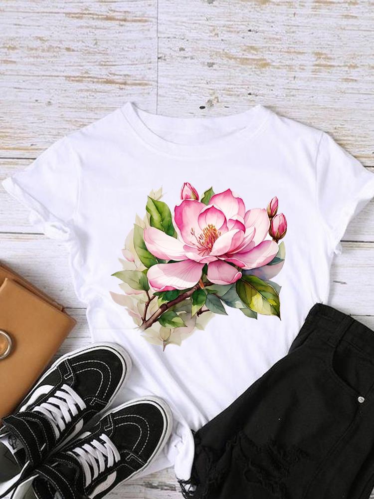 (Asian Size) T Shirt Fashion Love Letter Trend Cute Women Print Lady Female Graphic Casual Short Sleeve T-shirts Tee Top Clothing