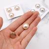 4 Pcs White Pearl Hijab Brooch Safty Strong Magnetic Clip Luxury Accessory No Hole Pins Brooches Magnet for Muslim Scarf