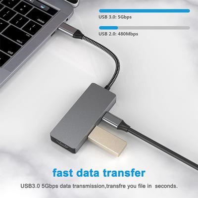 Док-станция TYPE-C с поддержкой HDMI 4K Plug and Play Портативная высокоскоростная передача Быстрое подключение Компьютер Концентратор 3-в-1 Базовая USB-док-станция