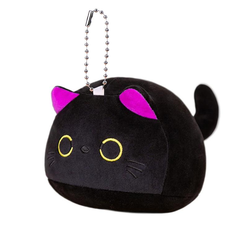 Каваи Черный Кот О Плюшевая Кукла Игрушки Брелок Милый Милый Высокое Качество Подарки Для Мальчиков Девочек Друзей Украсить Детские