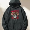 Kpop Trend Hustle Graphic Hoodie For Guys Wealth Cash Front Print Soft Korean Daily Oversized Hip Hop Hooded Top