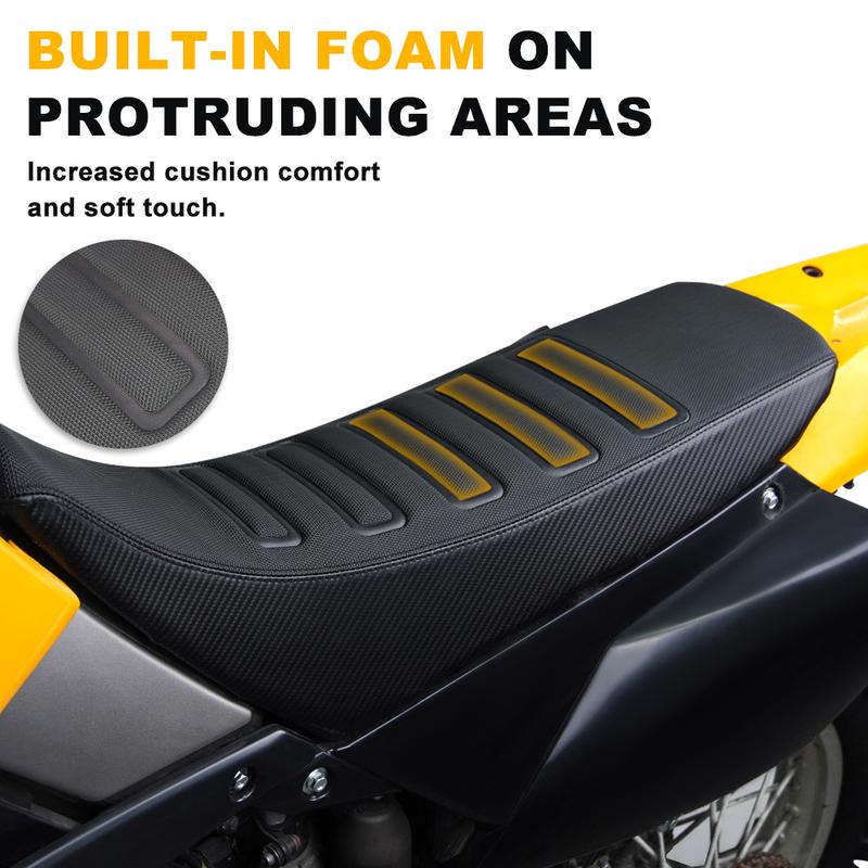 Для Kawasaki KLX250/S/SF 2009-2020 KLX300/ SM 2021-2025 Мотоцикл Нескользящая накидка на сиденье Полосатая Рукоятка Захват Сиденье Седло Подушка