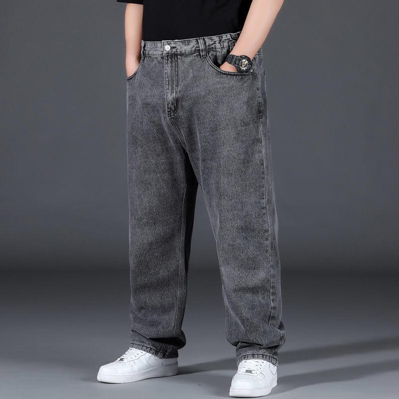 Pants for Men Oversize Jeans Men Streetwear Plus Size Cotton Loose Jeans Pants Casual Cargo Pants Breathable Big Fat Trousers