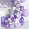 1 Set Lightweight Easy To Install Childlike Balloon Garland Butterfly Purple Balloon Garland Arch Kit Scene Layout