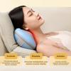 Новая подушка для массажа шеи и спины с инфракрасным нагревом и 3 уровнями регулировки, красный свет, горячий компресс, беспроводная портативная подушка для шиацу-массажа