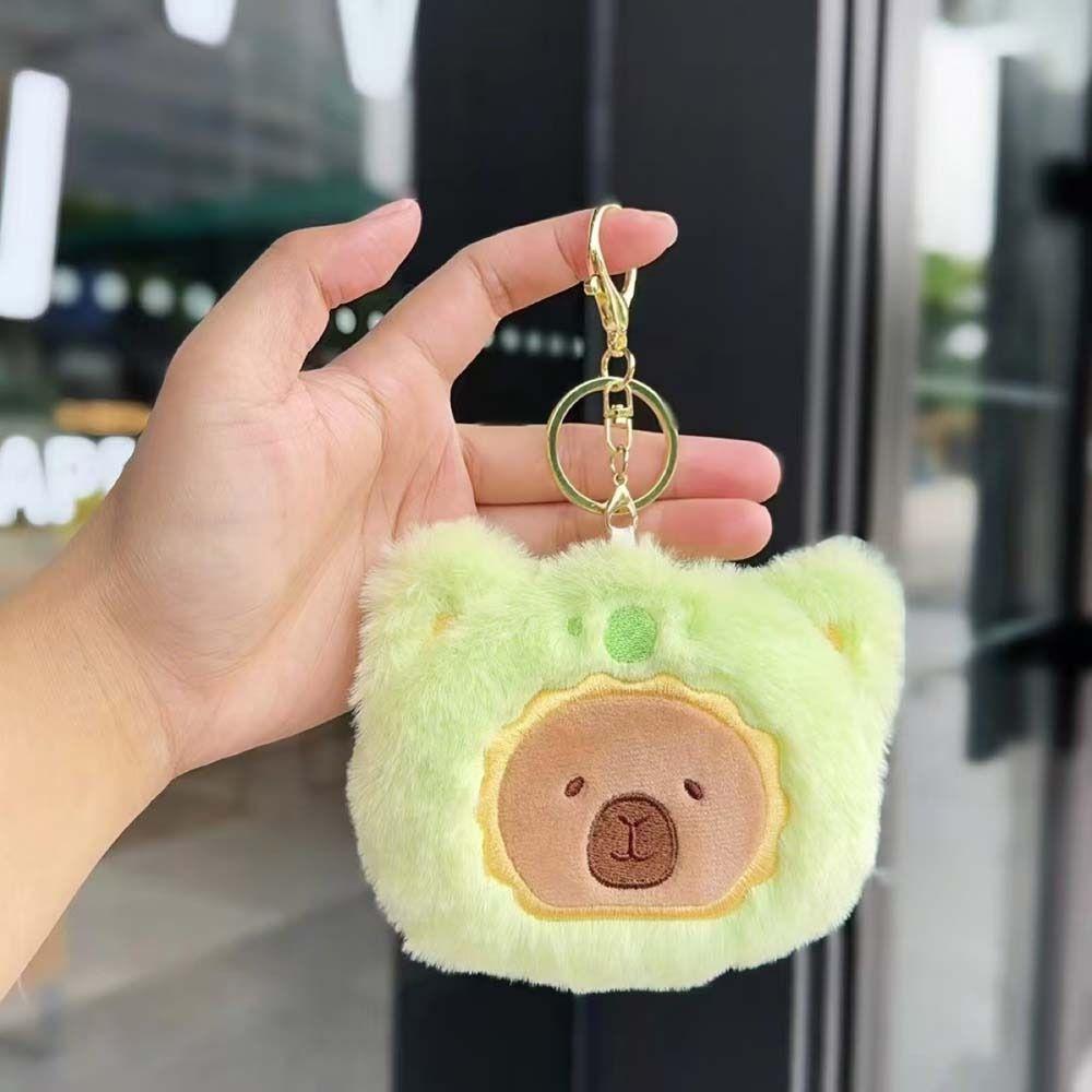 Zero Wallet Capybara Coin Purse Soft Stuffed Guinea Pig Pendant Capybara Plush Keychain  Couple