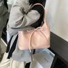 2025 New Retro Shoulder Messenger Big Bag Casual Texture Fashionable Simple Large Capacity Bow Tote Bag Women