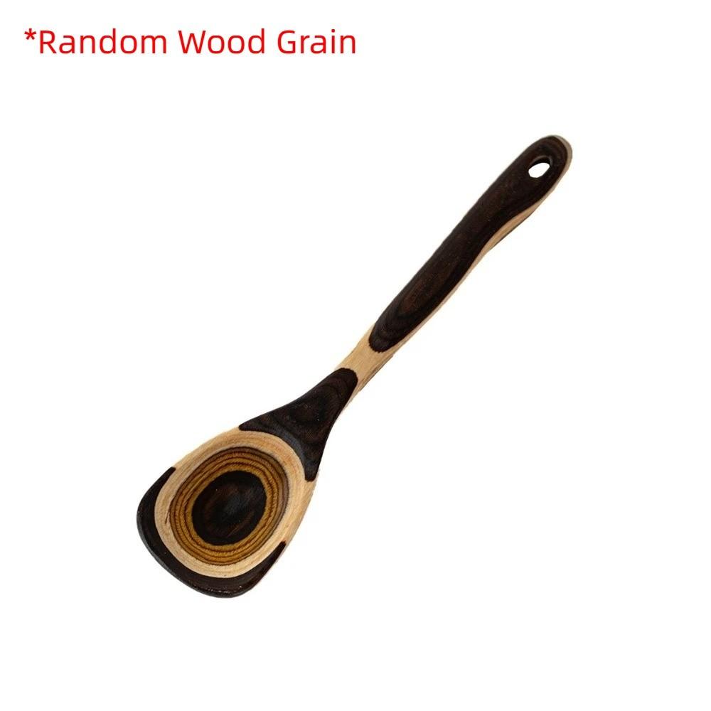Meal Spoon Wood Spatula Not Deform with Hanging Hole Kitchen Utensils Set Moroccan Style Heat Resistant Cooking Utensils Set