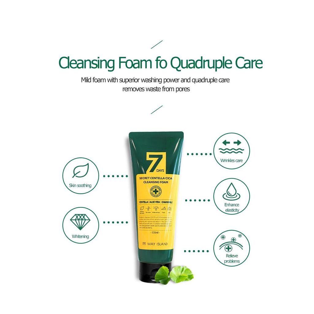 [MayIsland] 7 Days Secret Centella Cica Очищающая пенка (150мл)
