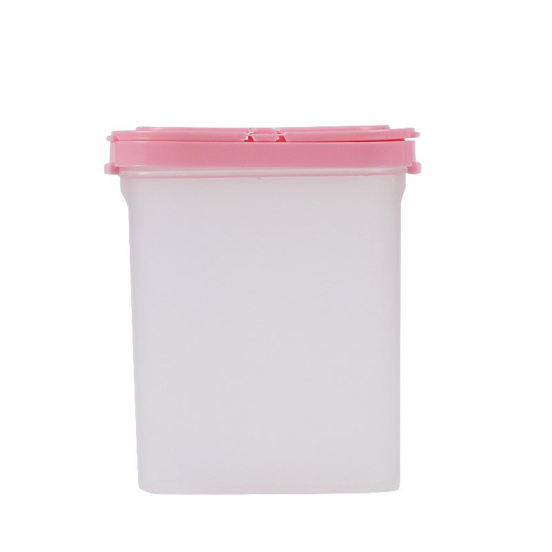 Fashionable Colorful Oval Double-Lid Spice Box | Transparent Seasoning Jar & MSG Container