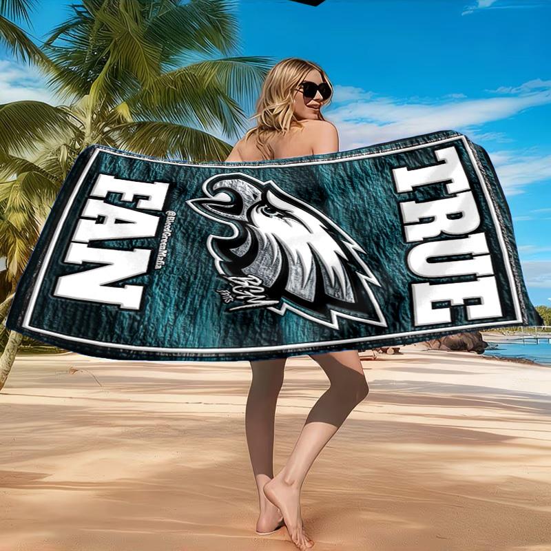 Philadelphia Eagles Beach Towel, Quick-drying, Easy to Care for, Suitable for Both Fitness and Beach Vacations,Sports Essential