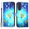 Для Samsung Galaxy M55 5G/C55 5G/F55 5G Кожаный чехол с рисунком Кошелек Подставка Мобильная обложка с ремешком