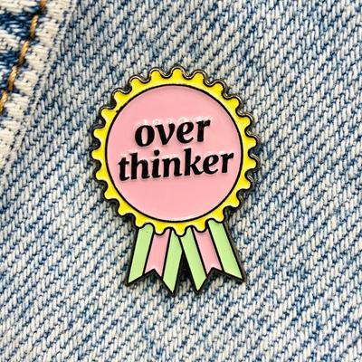 Новая эмалированная булавка с милой надписью «Сверхмыслитель», металлическая булавка в подарок на день рождения, 1 шт.