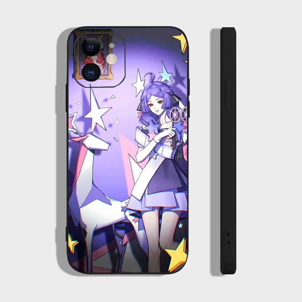 Yaomei Анимация Игра H-Honor Of K-Kings Чехол для телефона Для IPhone 17 Air 16 15 14 13 Pro Max 11 12 Черный Силиконовый Чехол