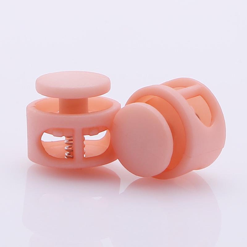 Colorful Elastic Double-Hole Spring Stopper for Shoelaces & Nylon Bags