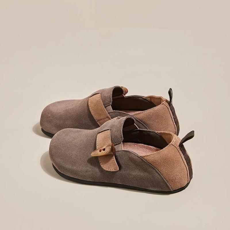 Ugly Cute Soft-soled Women's New Retro One-pedal Two-wear Casual Versatile Lazy Doudou Shoes