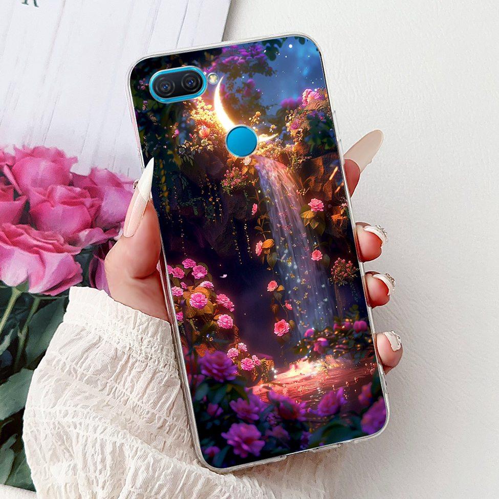 Clear For Oppo A12 CPH2077 CPH2083 Cover For Oppo A12 Case Luxury Butterfly Love Fashion Flowers Cool Lion Cute Painted
