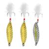 1-5PC Metal Luminous Spinner Spoon Fishing Lures 3/7/15/20g Night Tackle Sequins Bait Noise Paillette with Feather Treble Hook