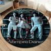 The Vampire Round Area Rug,Carpet Rug for Living Room Bedroom Sofa Playroom Decor,Non-slip Floor Mat