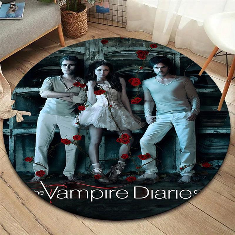 The Vampire Round Area Rug,Carpet Rug for Living Room Bedroom Sofa Playroom Decor,Non-slip Floor Mat