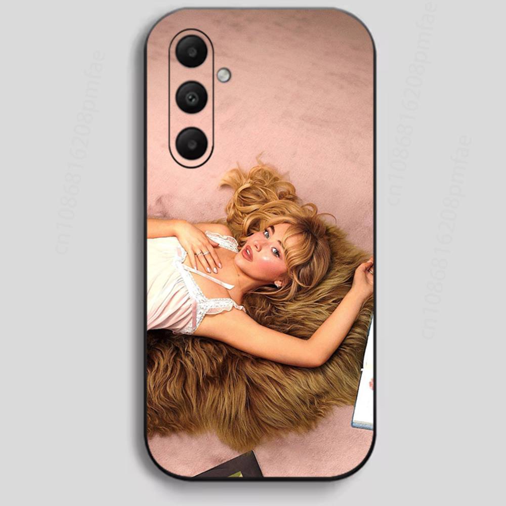 Чехол для телефона Singer S-Sabrina Carpenter для Samsung Galaxy A13, 21s, 22, 31, 32, 40, 52, 71, A91 Мягкий черный корпус