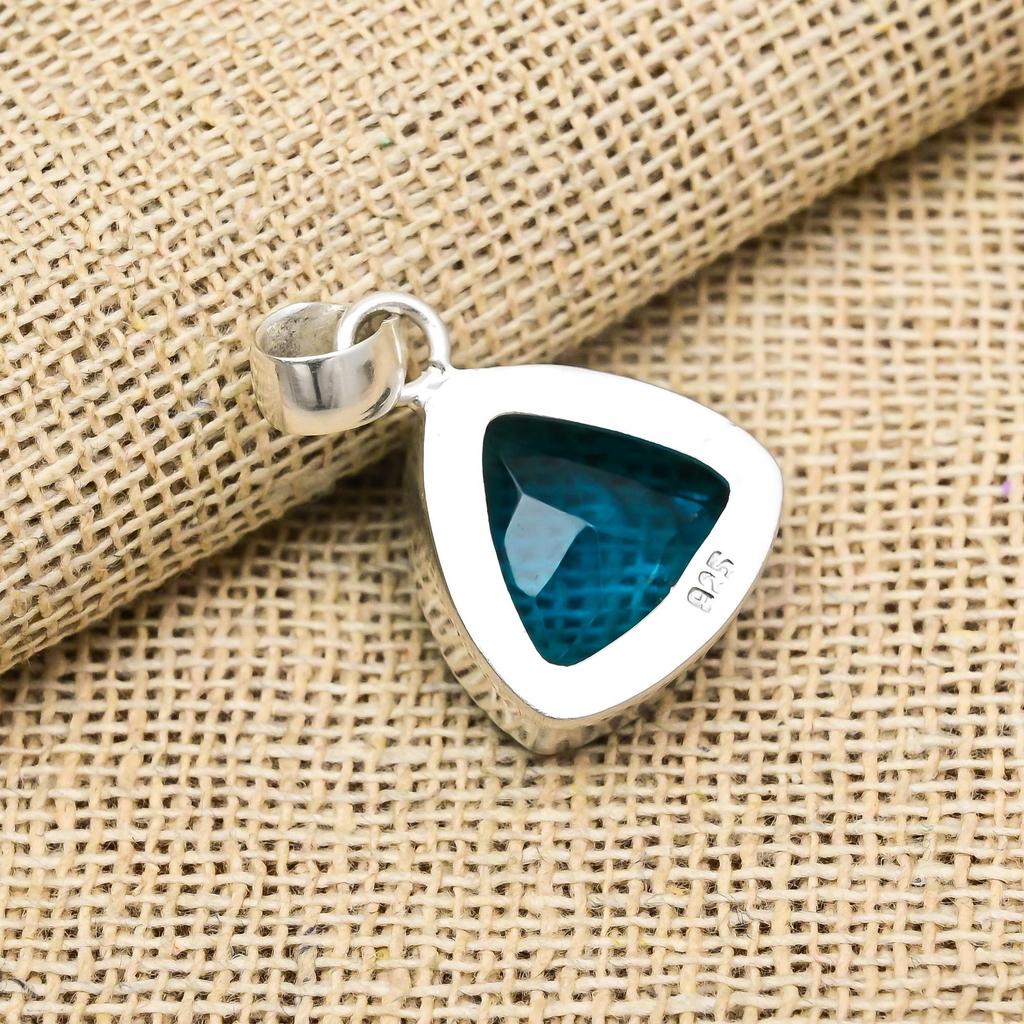 Подвеска из драгоценного камня индиколита, подвеска из стерлингового серебра 925 пробы, антикварные ювелирные изделия ручной работы, подарок на День матери