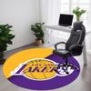 1 шт. Круглый ковер для офиса с изображением Баскетбольной команды Lakers, Внутренний коврик, Подходящий для офиса, Под офисные стулья, Спальни, Гостиной, Домашнего декора, Декора комнаты