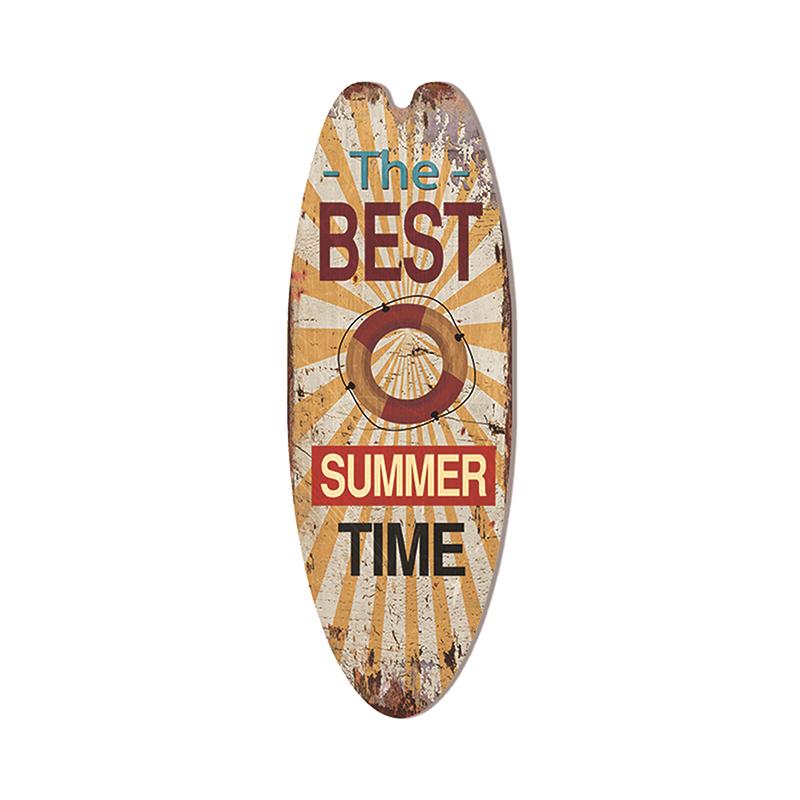 Beach Tiki Bar Surfboard Wooden Sign Plaque Decor For Bathroom Home Wall Plate Poster Vintage Print Wooden Painting Signs