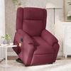 VidaXL Electric Massage Recliner Burgundy Red Fabric 3205241